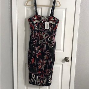 NWT Foxiedox Black Midi Dress - Embroidered Detail
